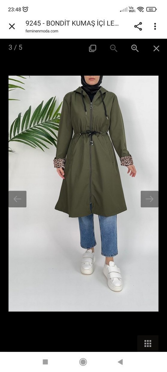 bondit kumaş  içi leopar desenli - Görsel 5