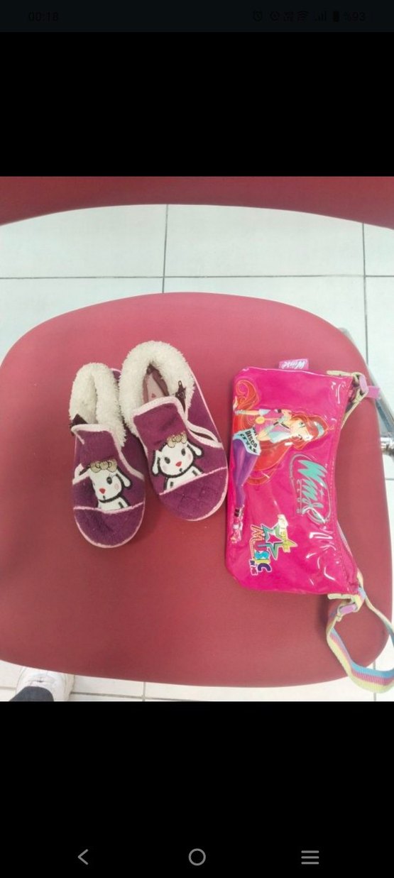 Kız Çocuk Mor Nakışlı Sıcak Terlik - Görsel 4