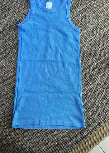 Pastel Mavi kız çocuk elbise - Görsel 4