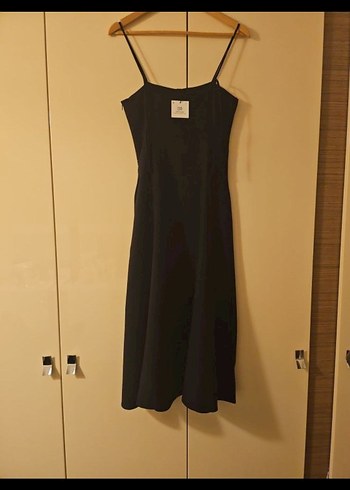 xs Beden Zara xs beden Straplez Siyah Midi Elbise