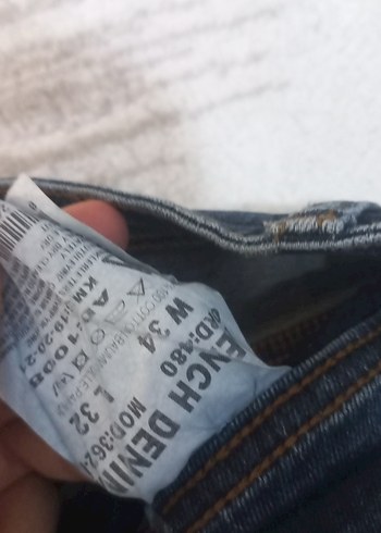 34 Beden lacivert Renk Düğmeli Kot Pantolon