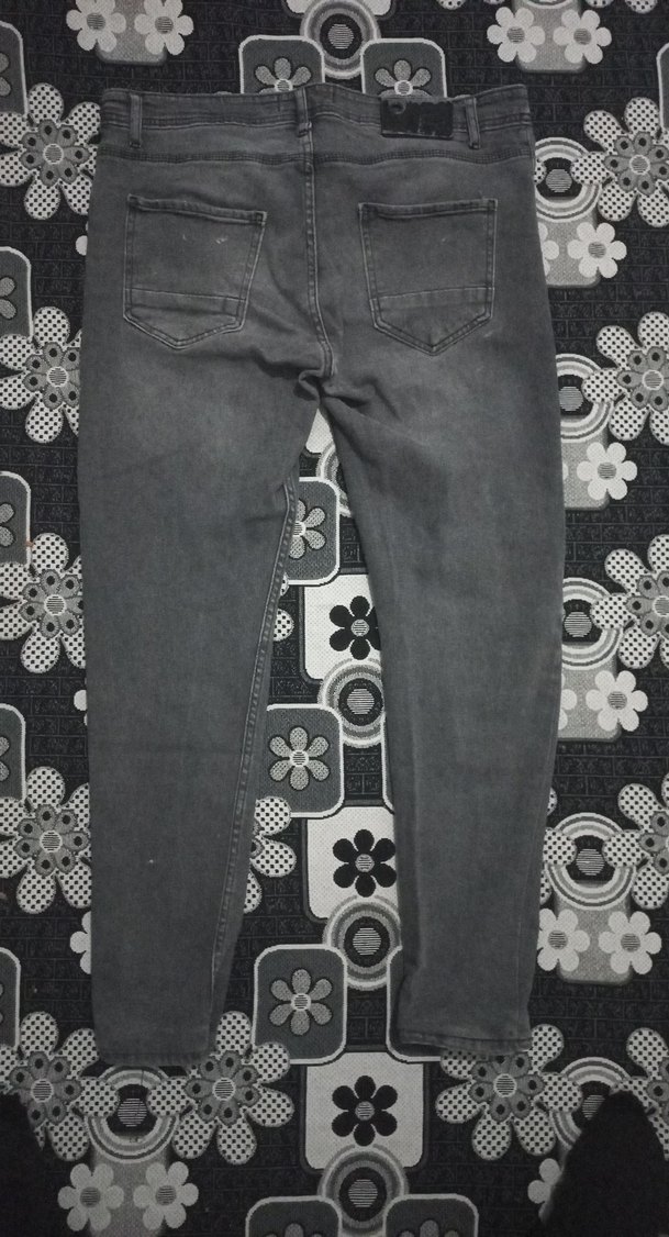 Gri Erkek Kot Pantolon - Görsel 5