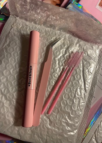 Renkli Gri Takma Kirpik Kümeleri - Görsel 2