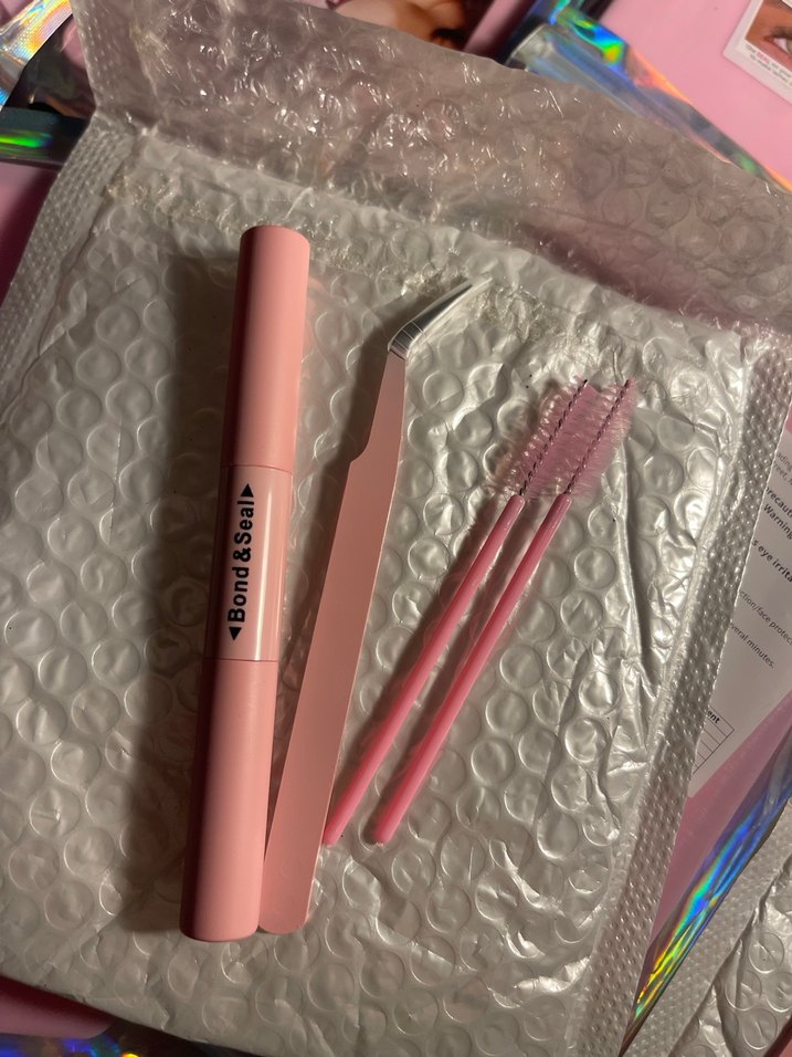 Renkli Gri Takma Kirpik Kümeleri - Görsel 2