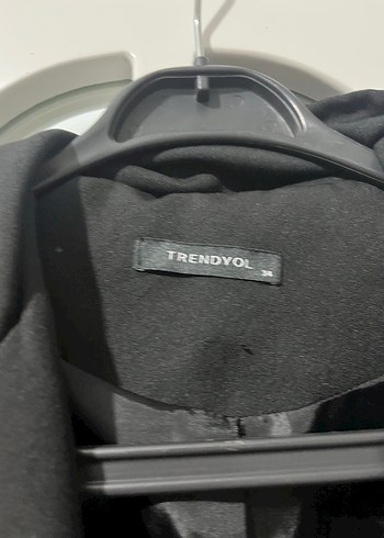 Düğmeli Siyah Midi Kadın Blazer Ceket - Görsel 2