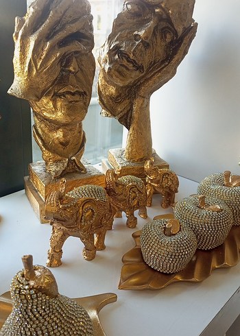 Altın Renkli Payetli Kelebek - Görsel 5