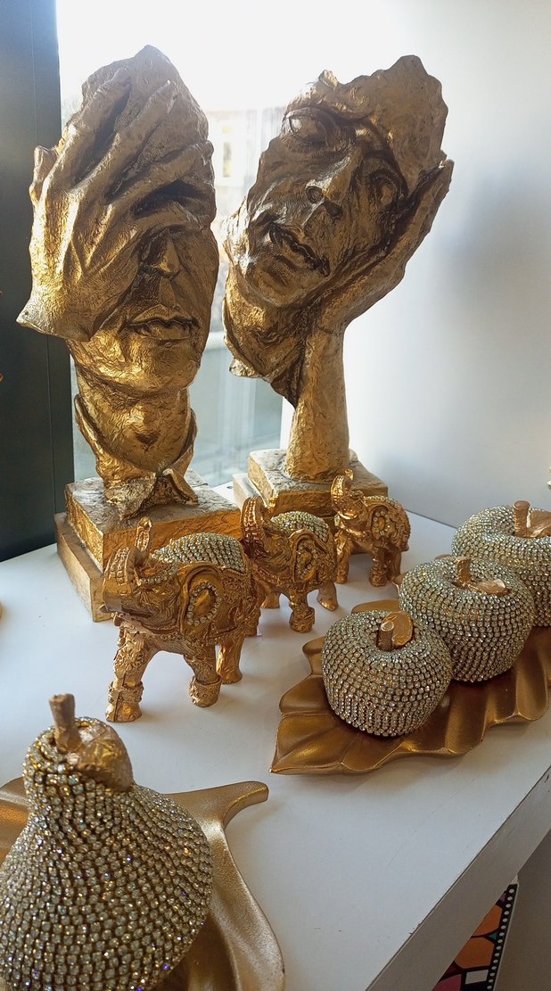 Altın Renkli Payetli Kelebek - Görsel 5