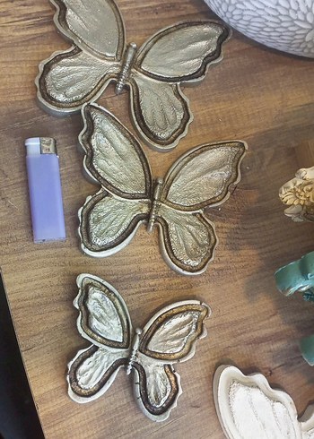 Kelebek Şeklinde Kahverengi ve Gri Ev Dekoru - Görsel 2