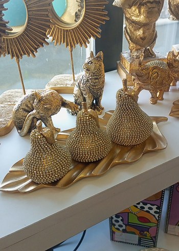 Altın Renkli Taşlı dekoratif ürünler - Görsel 3