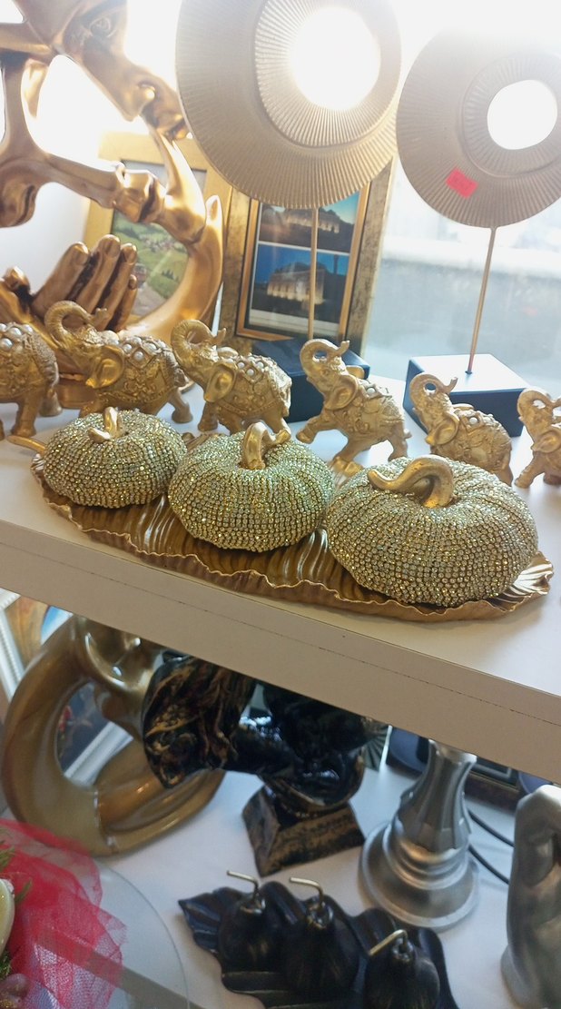 Altın Renkli Taşlı dekoratif ürünler - Görsel 2