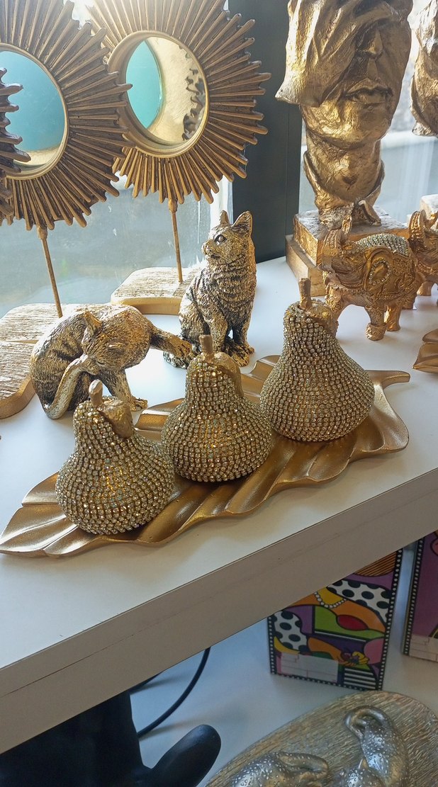 Altın Renkli Taşlı dekoratif ürünler - Görsel 3