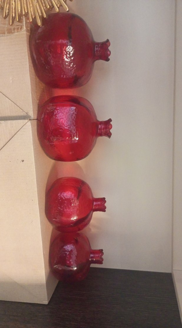 Koyu Kırmızı Nar Figürin Seti - Görsel 2