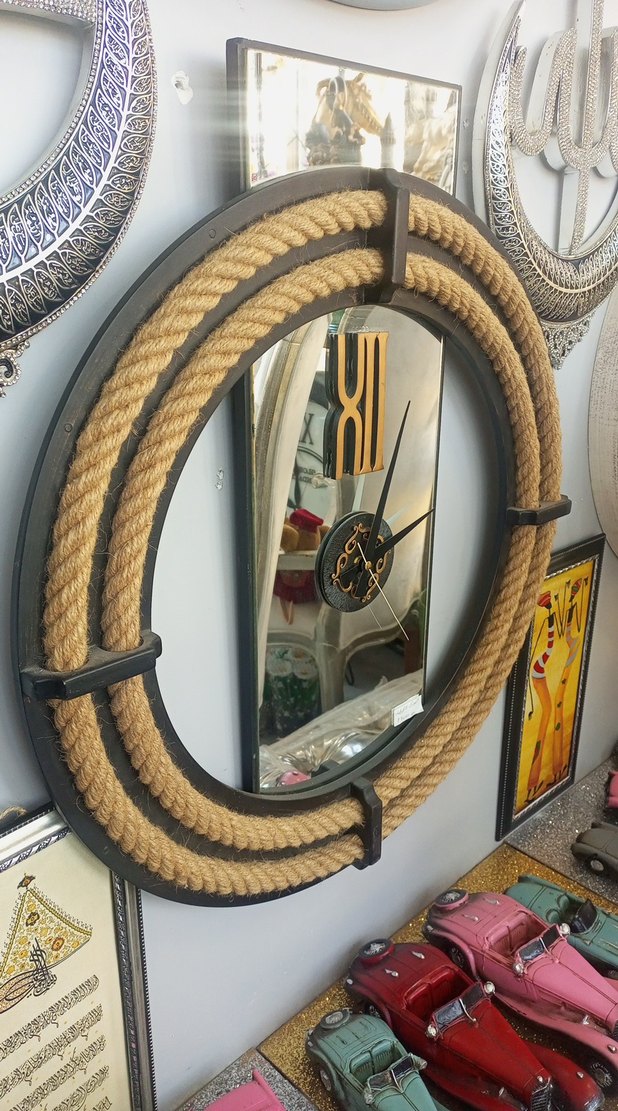 Kahverengi Halat Detaylı Duvar Saati - Görsel 2