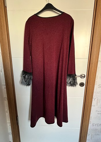 Bordo Uzun Kollu Yün Triko Hırka - Görsel 5