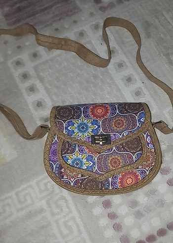 Renkli Baskılı bohem Kadın Çanta