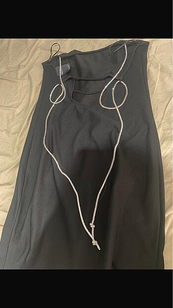 BERSHKA taşlı mini elbise