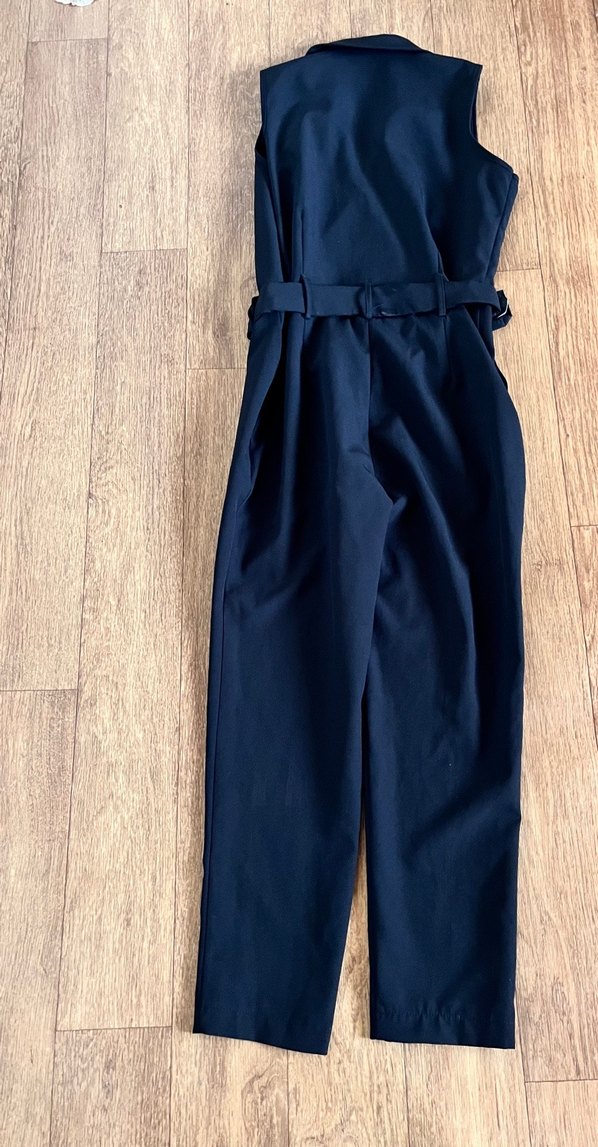 Kadın Lacivert Kemerli Midi Tulum - Görsel 2