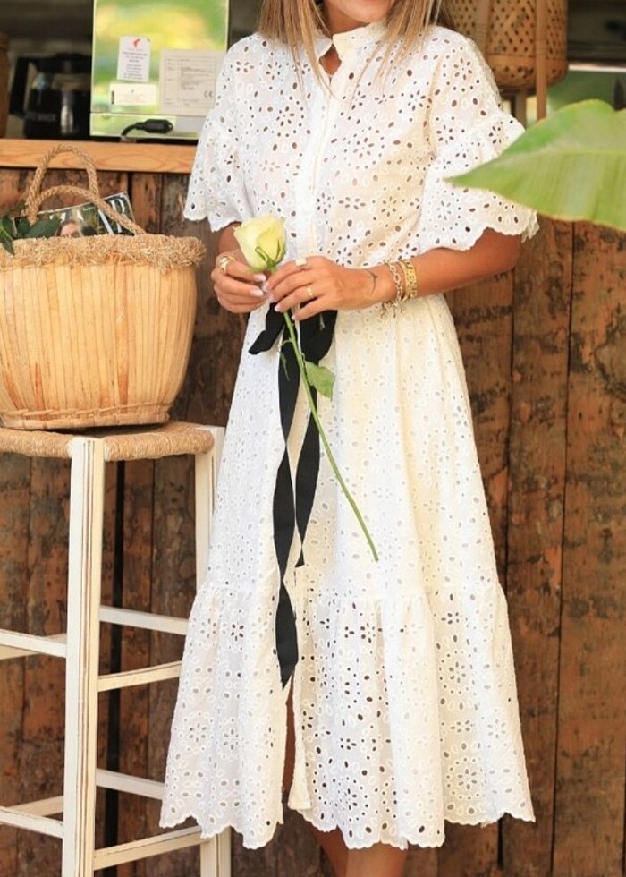 Fisto Beyaz Elbise  - Görsel 2