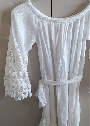 İşleme Detaylı Elbise  - Görsel 5