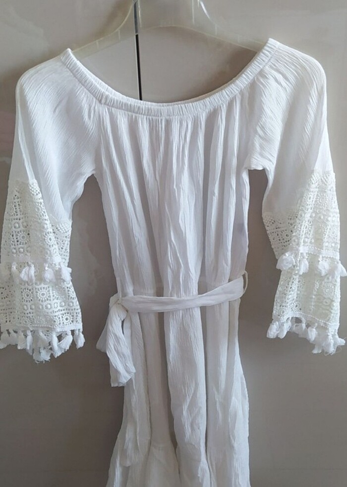 İşleme Detaylı Elbise  - Görsel 4