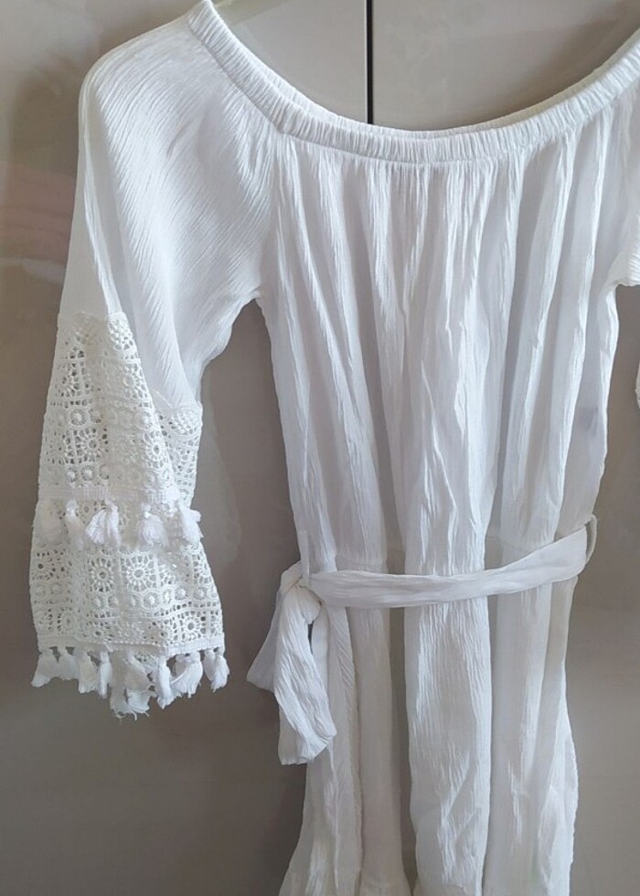 İşleme Detaylı Elbise  - Görsel 5