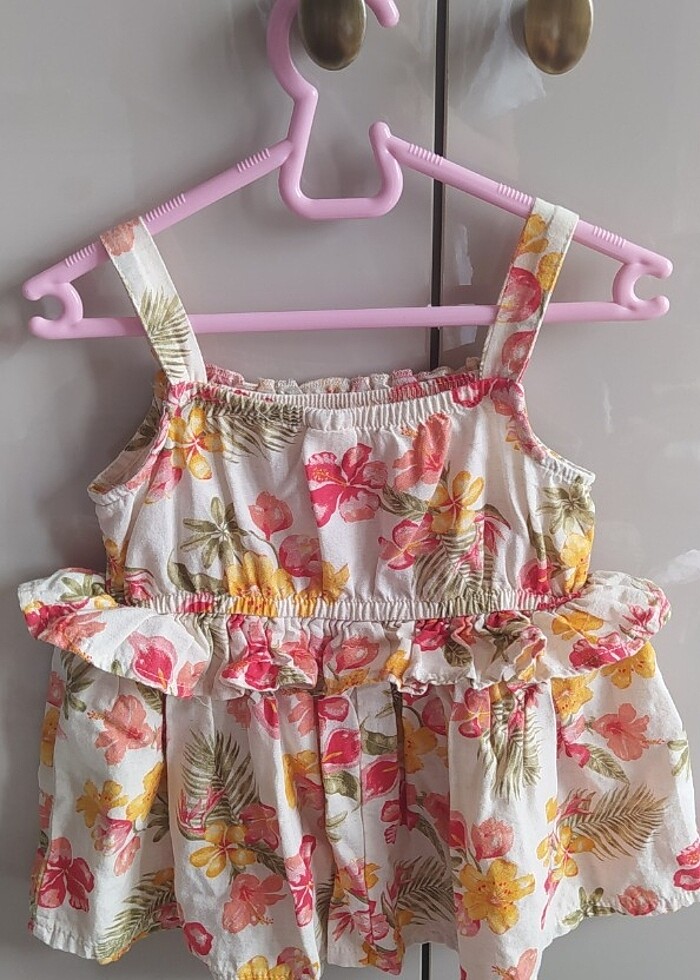 Lcw Baby Keten Elbise - Görsel 3