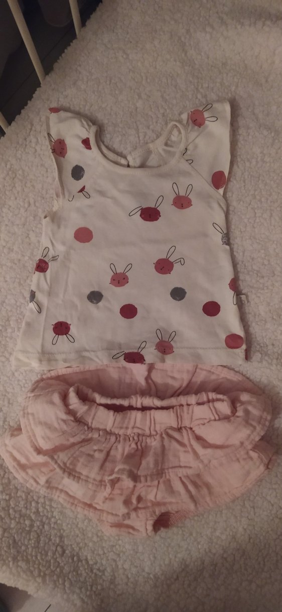 E Bebek Fırfırlı Kız Bebek Takım - Görsel 2