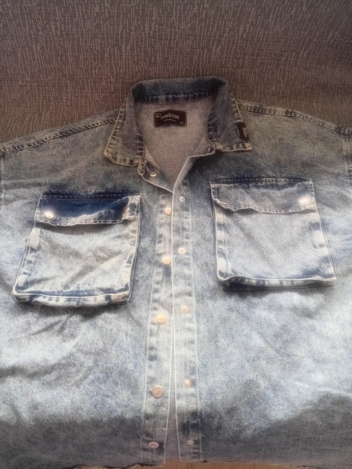 Gri Düğmeli Kadın Denim Ceket - Görsel 2