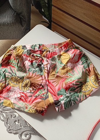 Renkli Bohem Pileli Mini Şort - Görsel 2