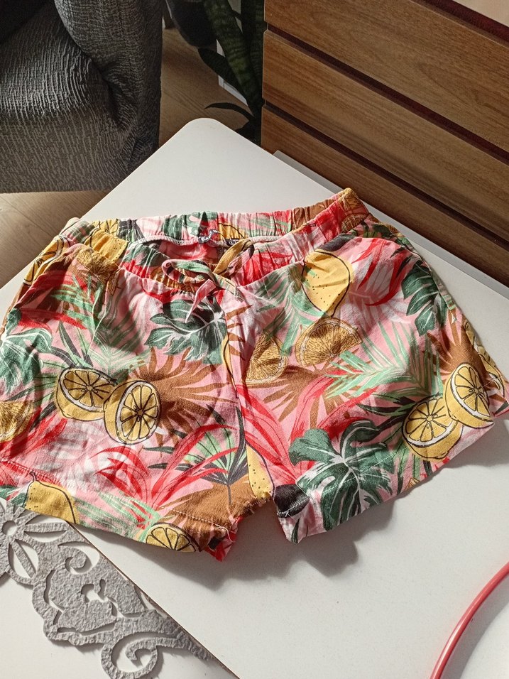 Renkli Bohem Pileli Mini Şort - Görsel 2