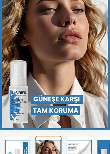 Luis Bien Mavi Işık Koruyucu Güneş Kremi SPF 50+ 50ml - Görsel 5