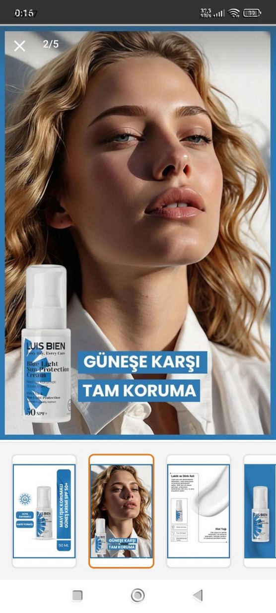 Luis Bien Mavi Işık Koruyucu Güneş Kremi SPF 50+ 50ml - Görsel 5