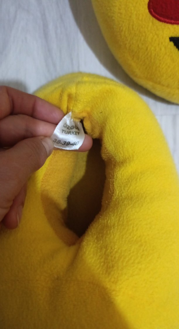 Kızlar için Sarı Emoji Desenli Sıcak Terlik 38 /39/40 - Görsel 2