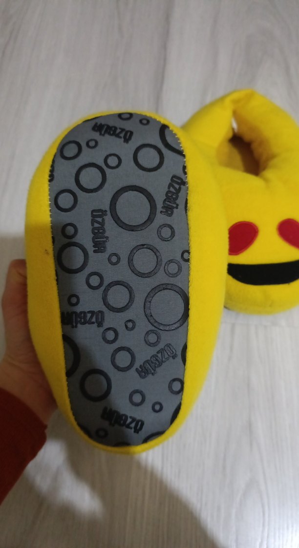 Kızlar için Sarı Emoji Desenli Sıcak Terlik 38 /39/40 - Görsel 3
