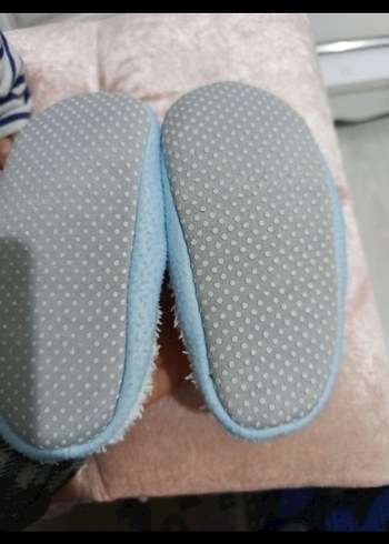 Kız Çocuk Mavi Baskılı Sıcak Ev Terliği - Görsel 2