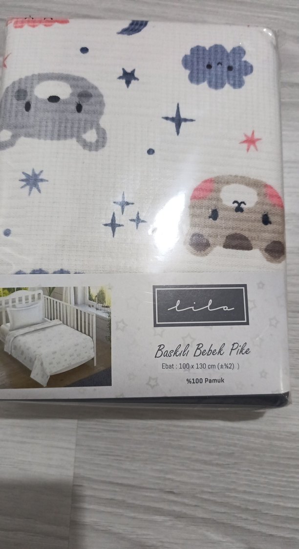 Baskılı Bebek Pike, %100 Pamuk - Görsel 3