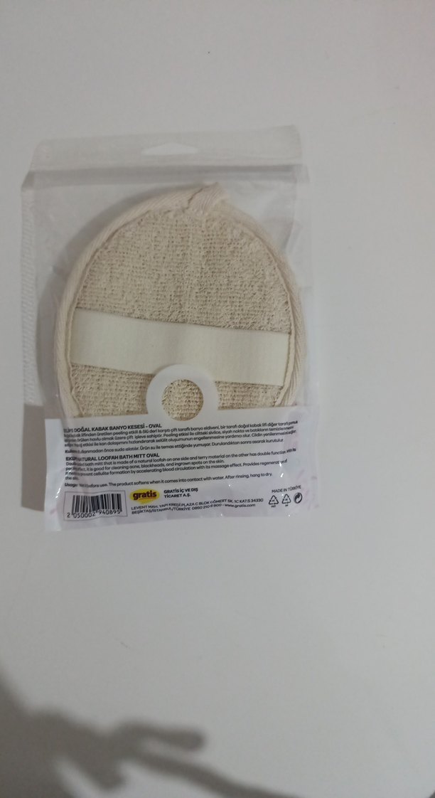 Doğal Kabak Banyo Kesesi Oval - Görsel 2