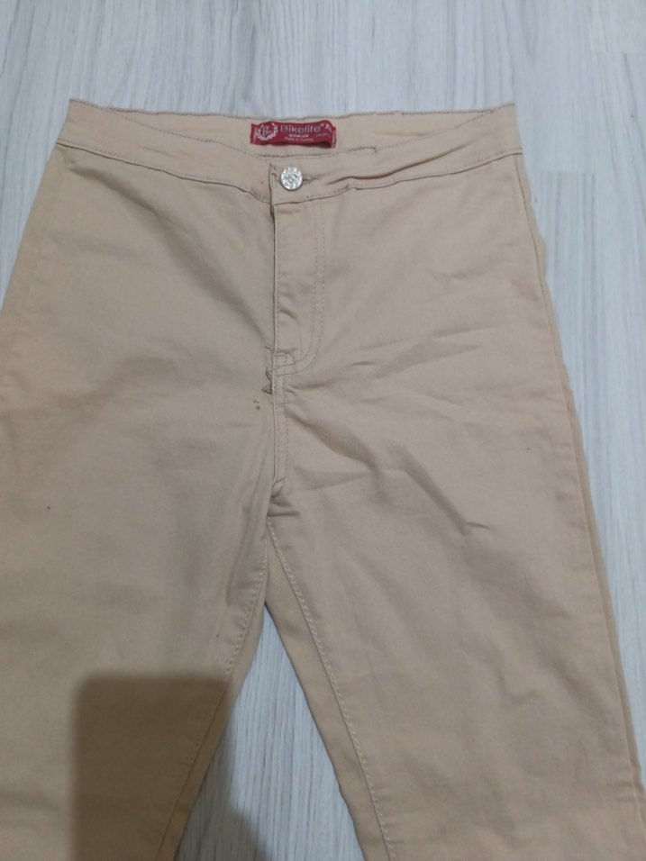 Bej Kadın Regular Fit Kumaş Pantolon - Görsel 2