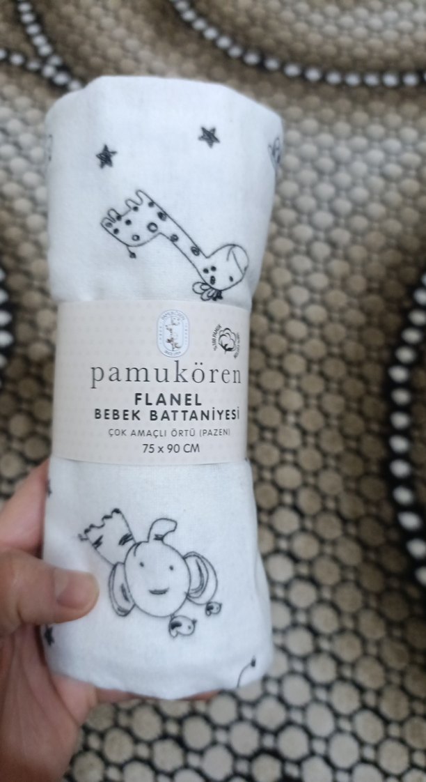 Beyaz Desenli Çocuk Battaniyesi çok amaçlı - Görsel 2