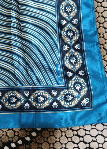 Mavi Parlak Bohem Kadın Fuları - Görsel 2