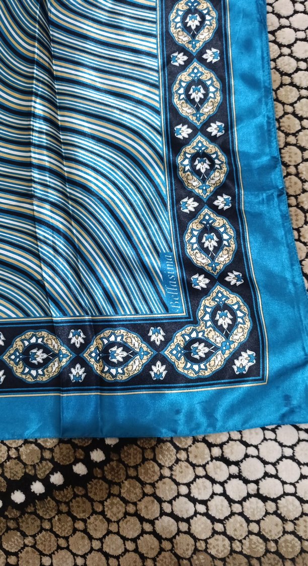 Mavi Parlak Bohem Kadın Fuları - Görsel 2