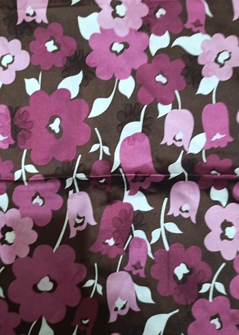 Pembe Çiçek Desenli Fırfırlı Kadın Fular - Görsel 5