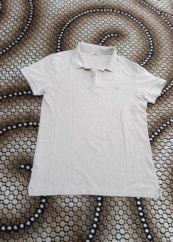 Erkek Beyaz Kısa Kollu Polo Tişört