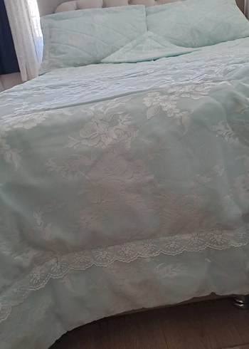 Pastel Beyaz Düz Desenli Yatak Örtüsü - Görsel 5
