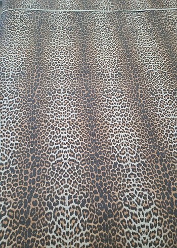 Parlak Kahverengi Leopar Desenli Yatak Örtüsü - Görsel 2