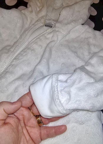 Beyaz Kürklü Bebek Kız Tulumu - Görsel 5