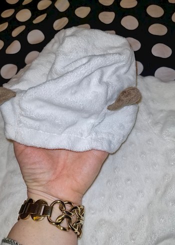 Beyaz Kürklü Bebek Kız Tulumu - Görsel 7