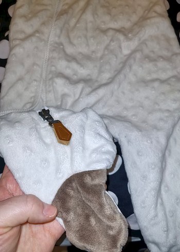 Beyaz Kürklü Bebek Kız Tulumu - Görsel 8