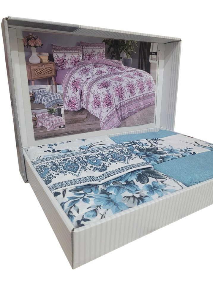 Çiçek Desenli Çok Renkli Nevresim Takımı - Görsel 2