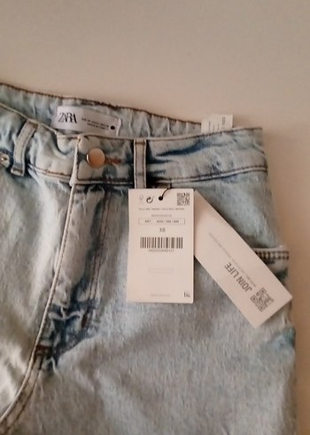 Kadın Mavi Mini Bol Kesim Kot Şort - Görsel 3